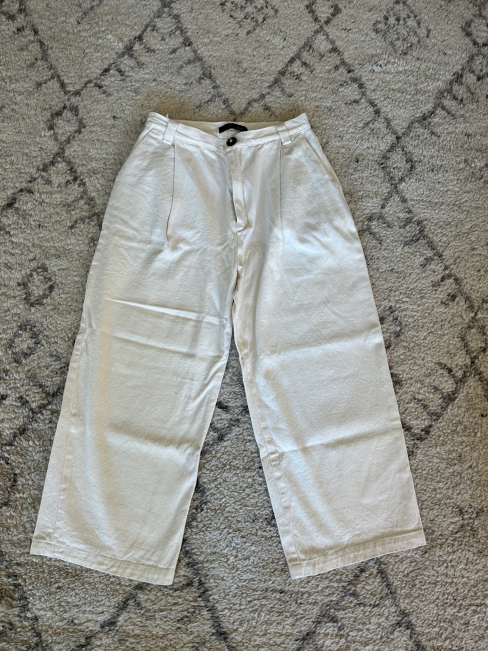 Women’s Casual Wide-Leg Pants in Off-White